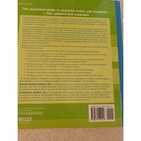 The Codes Guidebook for Interiors by Katherine E. Kennon and Sharon Koomen Harm… - Picture 2 of 2